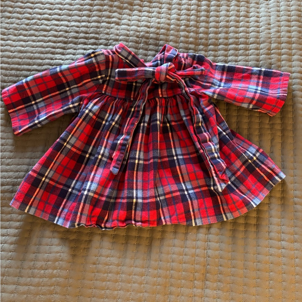 Red Plaid shirt with Bow